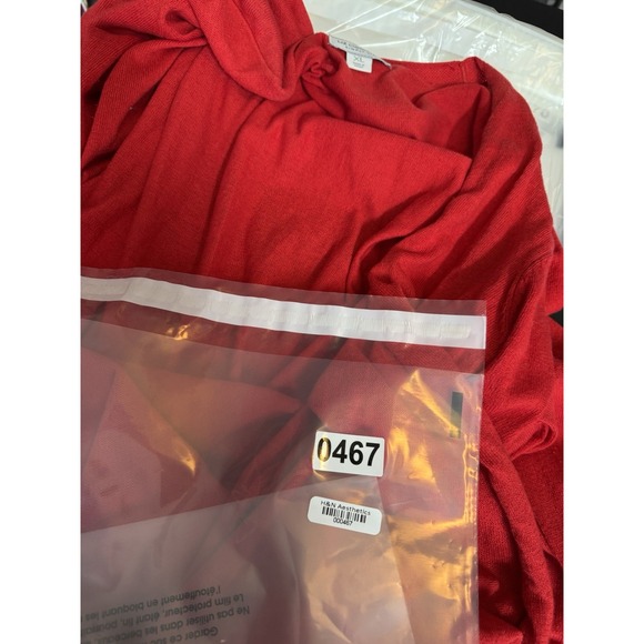 Liz Claiborne Weekend Cardigan Red Open Front Sweater Cardigan XL Valentine Cozy - Picture 11 of 13